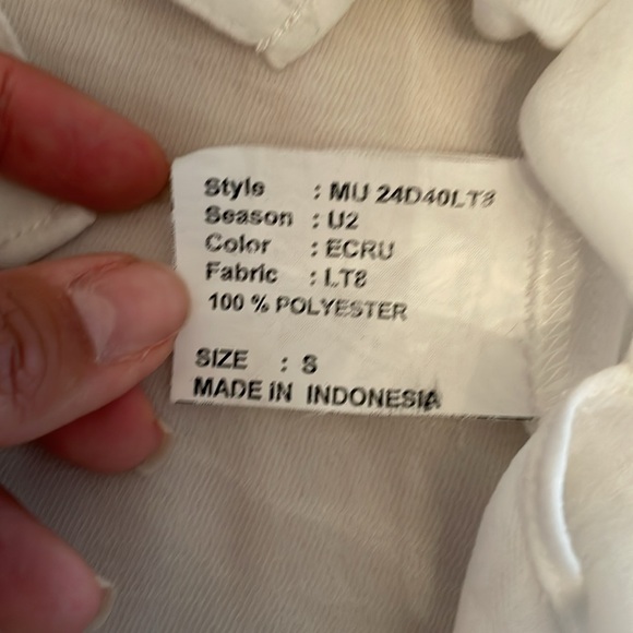 Michael Kors cream blouse oversized hi-lo size S - Picture 4 of 7